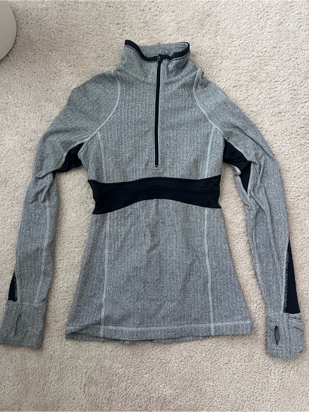 Lululemon Herringbone 1/4 zip pullover XS